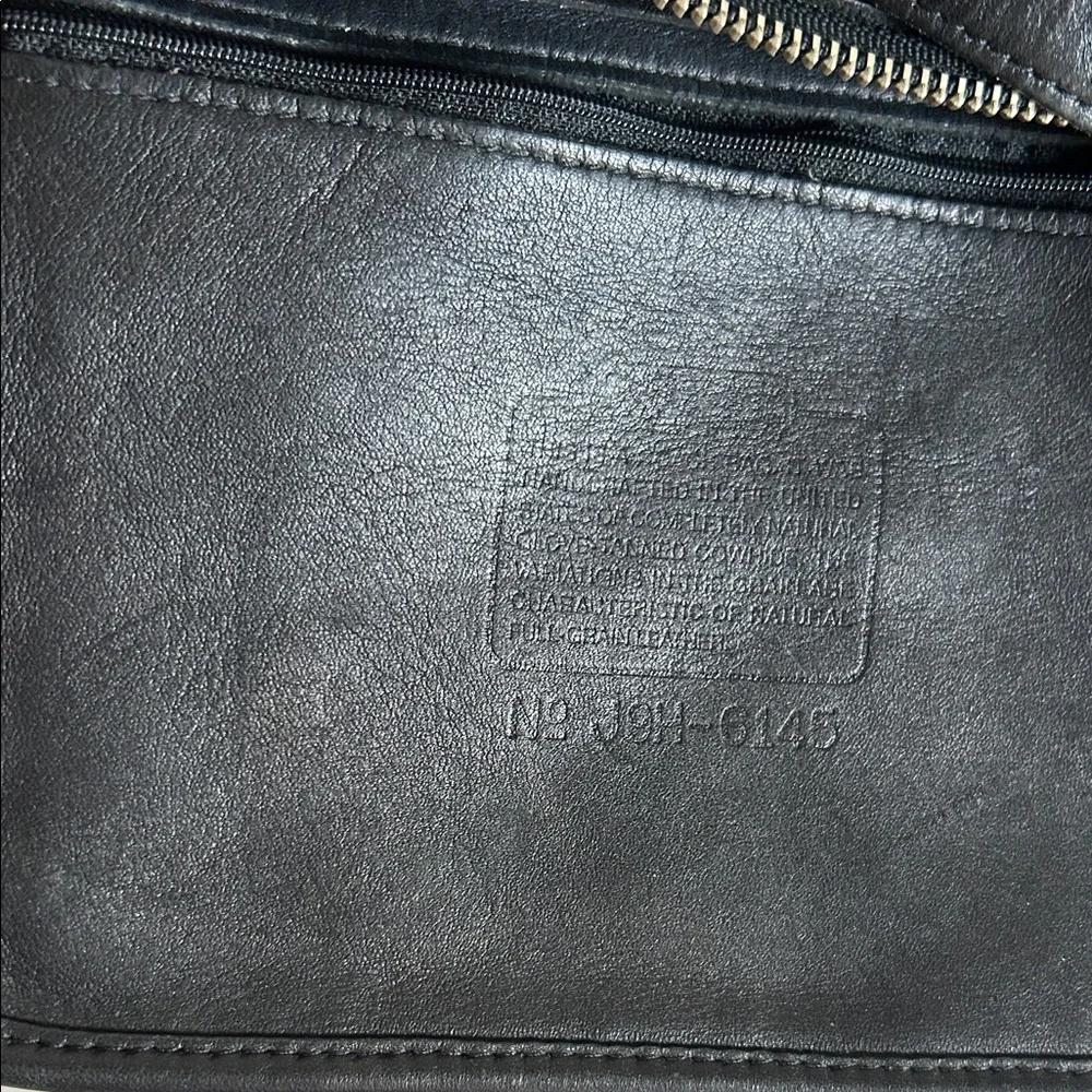 Black Leather Messenger Bag